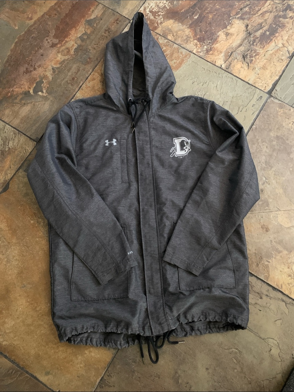 Durham Bulls Under Armour Men's Dark Gray Hooded Zip Jacket